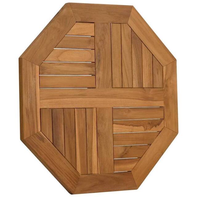 Berkfield Home Table Top 60x60x2.5 cm Octagonal Solid Wood Teak in Brown - image 1