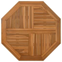 Berkfield Home Table Top 60x60x2.5 cm Octagonal Solid Wood Teak in Brown - thumbnail 3