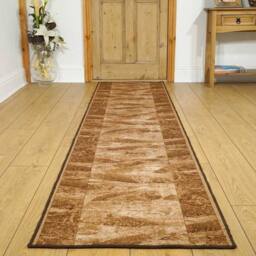 runrug Hallway Carpet Runner Rug - Soft & Comfy, Non-Slip, 8mm - 'Sardis' in Dark Brown - Size: 100 cm x 210 cm - thumbnail 4