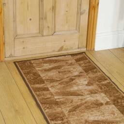 runrug Hallway Carpet Runner Rug - Soft & Comfy, Non-Slip, 8mm - 'Sardis' in Dark Brown - Size: 100 cm x 210 cm - thumbnail 1