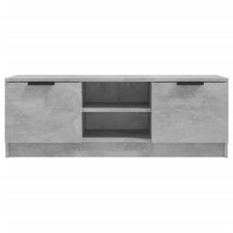 Berkfield Home TV Cabinet Concrete Grey 102x35x36.5 cm Engineered Wood - thumbnail 1