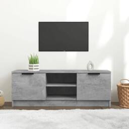 Berkfield Home TV Cabinet Concrete Grey 102x35x36.5 cm Engineered Wood - thumbnail 2