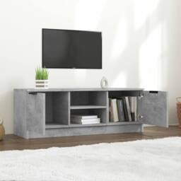 Berkfield Home TV Cabinet Concrete Grey 102x35x36.5 cm Engineered Wood - thumbnail 6
