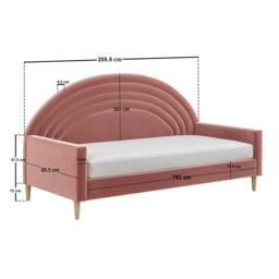 Flair Noa Rainbow Fabric Day Bed in Pink - Size: Single - thumbnail 5