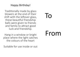 Sienna Glass 10cm Friendship Ball Happy 21st Birthday in White - thumbnail 2