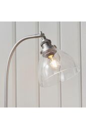Netlighting Hansen Task Table Lamp Brushed Silver Paint Clear Glass - thumbnail 5