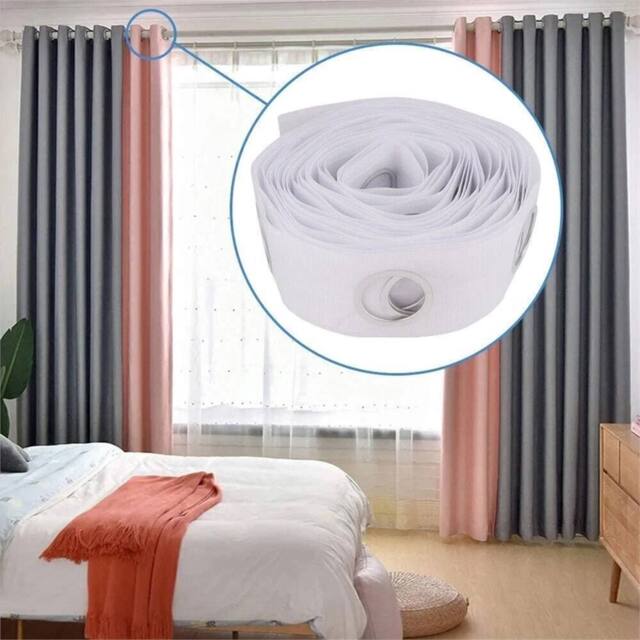 Nordara 10m Curtain Heading Tape 80 Eyelet Rings for Blinds in White - image 1