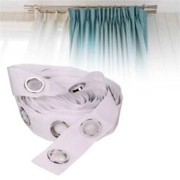 Nordara 10m Curtain Heading Tape 80 Eyelet Rings for Blinds in White - thumbnail 3