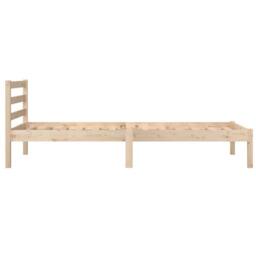 Berkfield Home Bed Frame Solid Wood Pine 75x190 cm Small Single in Brown - thumbnail 5