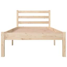 Berkfield Home Bed Frame Solid Wood Pine 75x190 cm Small Single in Brown - thumbnail 4