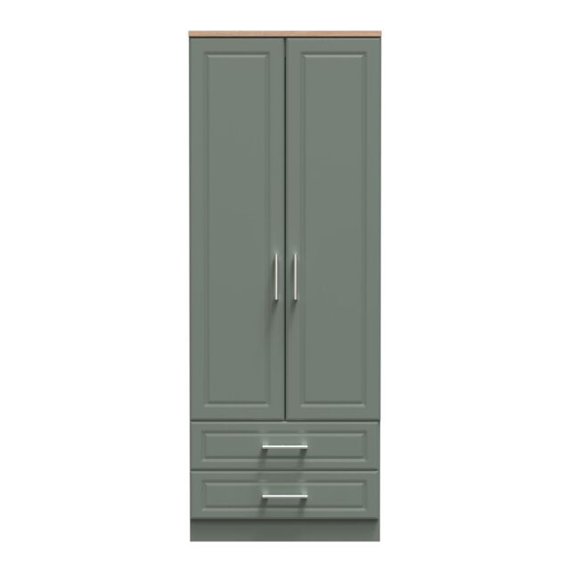 Ready Assembled 2 U Norfolk 2 Door 2 Drawer Wardrobe (Ready Assembled) in Pale Green - image 1