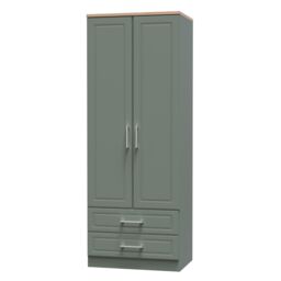 Ready Assembled 2 U Norfolk 2 Door 2 Drawer Wardrobe (Ready Assembled) in Pale Green - thumbnail 3