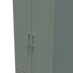 Ready Assembled 2 U Norfolk 2 Door 2 Drawer Wardrobe (Ready Assembled) in Pale Green - thumbnail 4