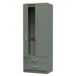 Ready Assembled 2 U Norfolk 2 Door 2 Drawer Wardrobe (Ready Assembled) in Pale Green - thumbnail 5