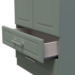 Ready Assembled 2 U Norfolk 2 Door 2 Drawer Wardrobe (Ready Assembled) in Pale Green - thumbnail 6