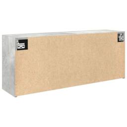 Berkfield Home Decorative Bathroom Wall Cabinet Concrete Grey 100x25x40 cm Engin - Size: 100 x 25 x 40 cm - thumbnail 7