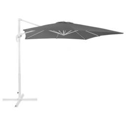 Wyld and Coco 235cm Cantilever Parasol - Grey Canopy White Steel Pole - thumbnail 2