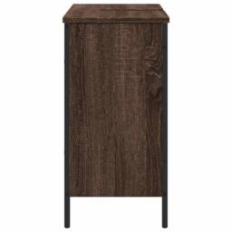 Berkfield Home Sturdy Bathroom Sink Cabinet Brown Oak 80x30x60 cm Engineered Wood - Size: 80 x 30 x 60 cm - thumbnail 7