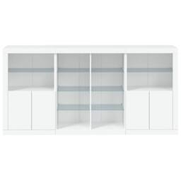 Berkfield Home Sideboard with LED Lights White 202x37x100 cm - Size: 202 x 37 x 100 cm - thumbnail 6