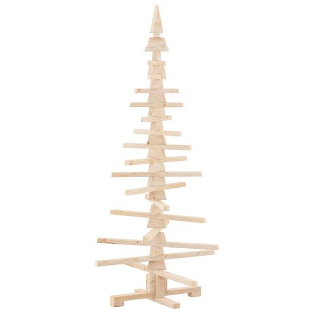 Berkfield Home Wooden Christmas Tree for Decoration 150 cm Solid Wood Pine in Light Tan - image 1