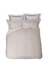 Sanderson 'Regency Aperigon' Cotton Sateen Duvet Cover Set in Medium Beige - Size: Double - thumbnail 4
