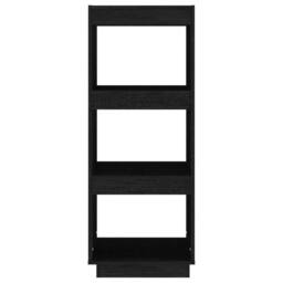 Berkfield Home Beautiful Book Cabinet/Room Divider Black 40x35x103 cm Solid Pinewood - Size: 40 x 35 x 103 cm - thumbnail 5