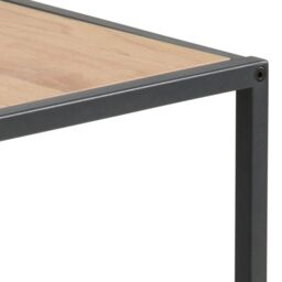 Furniture To Go Seaford Black Metal Nest of Tables with Oak Top in Brown - thumbnail 7