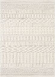 Livabliss Pisa-Geometric Grey Off-White Charcoal Living Dining Bedroom Rug in Light Grey - Size: 150 cm x 210 cm - thumbnail 2