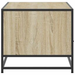 Berkfield Home Coffee Table Sonoma Oak 100x50x45 cm Engineered Wood & Metal in Brown - Size: 100 x 50 x 45 cm - thumbnail 6