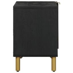 Berkfield Home TV Cabinet Black 80x33x46 cm Engineered Wood - Size: 80 x 33 x 46 cm - thumbnail 4