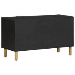 Berkfield Home TV Cabinet Black 80x33x46 cm Engineered Wood - Size: 80 x 33 x 46 cm - thumbnail 5