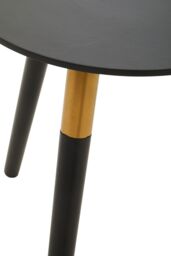 Orsina Round Side Table, Durably Constructed Modern Side Table, Long Lasting Compact Table for Living Room in Black - thumbnail 3