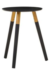 Orsina Round Side Table, Durably Constructed Modern Side Table, Long Lasting Compact Table for Living Room in Black - thumbnail 2