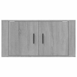 Berkfield Home Wall Mounted TV Cabinet Grey Sonoma 80x34.5x40 cm - thumbnail 6
