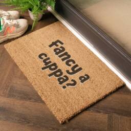 Artsy Mats Fancy A Cuppa Doormat (60 x 40cm) in Brown - Size: 40 cm x 60 cm - thumbnail 4