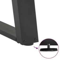 Berkfield Home Modern vidXL Dining Table Legs U-Shaped 2 pcs Anthracite 80x(72-7 in Charcoal - thumbnail 9