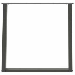 Berkfield Home Modern vidXL Dining Table Legs U-Shaped 2 pcs Anthracite 80x(72-7 in Charcoal - thumbnail 5