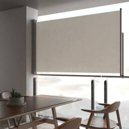 Berkfield Home Patio Retractable Side Awning 140 x 300 cm Cream in Beige - thumbnail 1