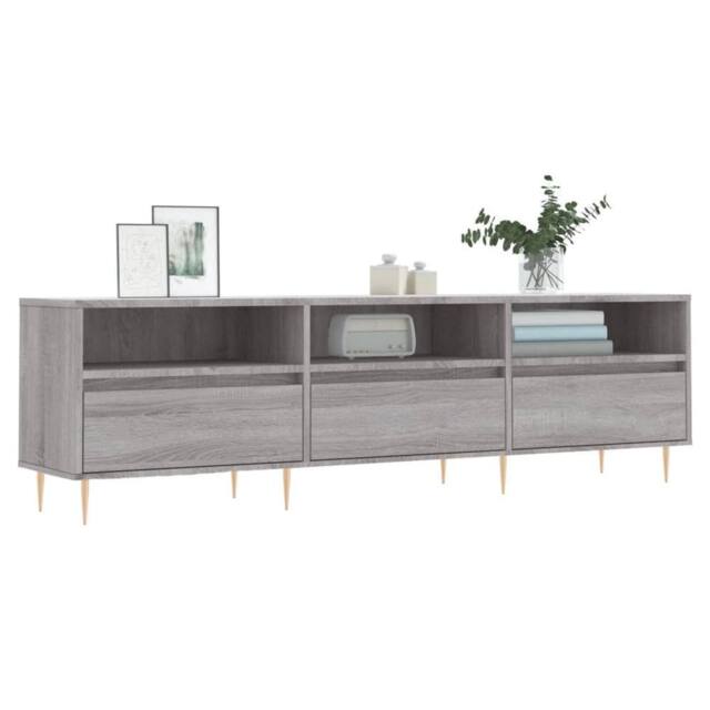 Berkfield Home TV Cabinet Grey Sonoma 150x30x44.5 cm Engineered Wood - image 1