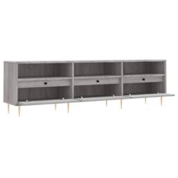 Berkfield Home TV Cabinet Grey Sonoma 150x30x44.5 cm Engineered Wood - thumbnail 6