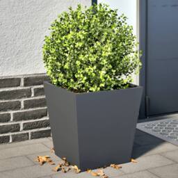 Berkfield Home Garden Planters Anthracite 2 pcs 40x40x40 cm Steel in Charcoal - Size: 40 x 40 x 40 cm - thumbnail 2