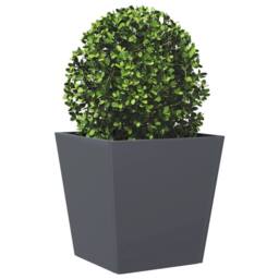 Berkfield Home Garden Planters Anthracite 2 pcs 40x40x40 cm Steel in Charcoal - Size: 40 x 40 x 40 cm - thumbnail 4