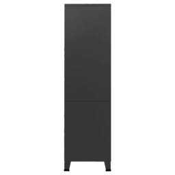 Berkfield Home Industrial Wardrobe Black 90x50x180 cm Metal - Size: 90 x 50 x 180 cm - thumbnail 5