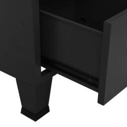 Berkfield Home Industrial Wardrobe Black 90x50x180 cm Metal - Size: 90 x 50 x 180 cm - thumbnail 8