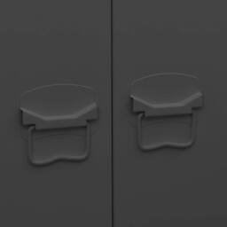 Berkfield Home Industrial Wardrobe Black 90x50x180 cm Metal - Size: 90 x 50 x 180 cm - thumbnail 9