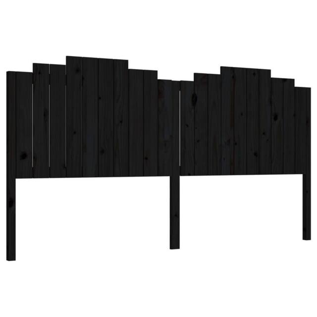 Berkfield Home Bed Headboard Black 206x4x110 cm Solid Wood Pine - Size: 206 x 4 x 110 cm - image 1