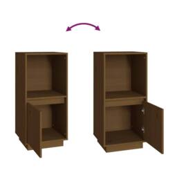 Berkfield Home Sideboard Honey Brown 38x35x80 cm Solid Wood Pine - Size: 38 x 35 x 80 cm - thumbnail 6
