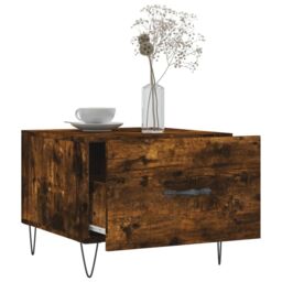 Berkfield Home Coffee Tables 2 pcs Smoked Oak 50x50x40 cm Engineered Wood in Brown - Size: 50 x 50 x 40 cm - thumbnail 4