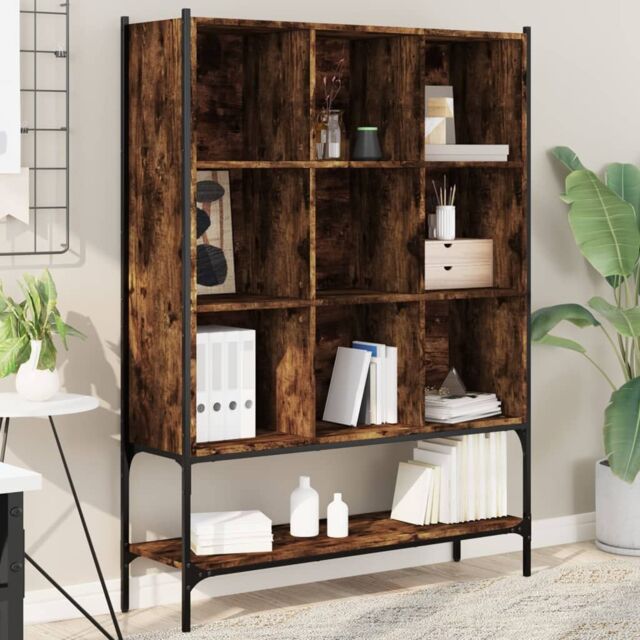 Berkfield Home Bookcase Smoked Oak 102x30x141.5 cm Engineered Wood in Brown - image 1