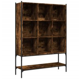 Berkfield Home Bookcase Smoked Oak 102x30x141.5 cm Engineered Wood in Brown - thumbnail 2